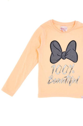 T-Shirt Manica Lunga Grazie Mamma 2071 Salmone