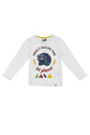 T-shirt manica Lunga Pitt Kids 03033 Bianca