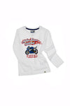 T-shirt manica Lunga Pitt Kids 03037 Bianca