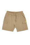 Shorts Cargo Beige con Logo Ricamato Pitt Kids PT-B-SP-05006
