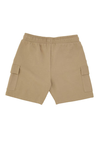Shorts Cargo Beige con Logo Ricamato Pitt Kids PT-B-SP-05006