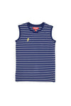 Pitt Kids Blaues Tanktop mit weißen Streifen PT-BT-05008