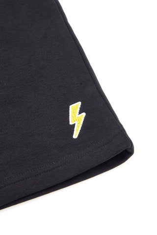 Schwarze Trainingsshorts mit gesticktem Pitt Kids-Logo PT-B-SP-05015
