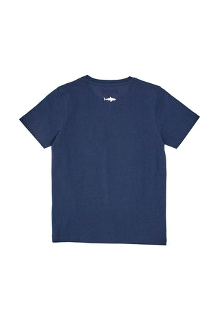 T-Shirt Blu con Squalo Stampato Pitt Kids PT-B-T-05019