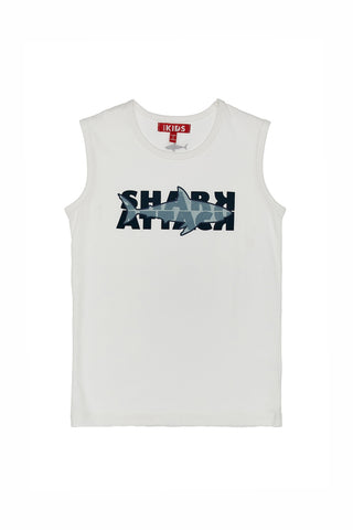 Maglia Smanicata Shark Bianca Pitt Kids 05020
