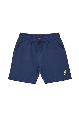 Pitt Kids Dunkelblaue Trainingsshorts mit gesticktem Logo PT-B-SP-05023
