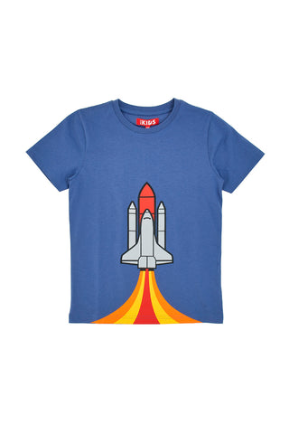 Blaues T-Shirt mit Pitt Kids-Aufdruck PT-BT-05027