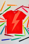 Pitt Kids Rotes T-Shirt mit bedrucktem Reißverschluss PT-BT-05029