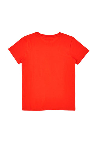 Pitt Kids Rotes T-Shirt mit bedrucktem Reißverschluss PT-BT-05029