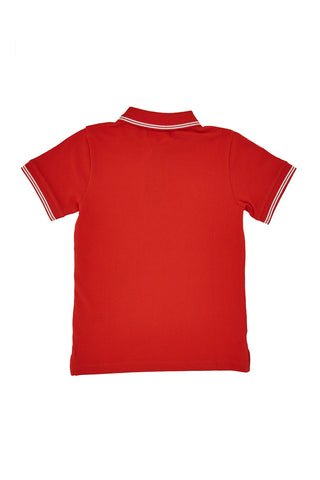 Pitt Kids Rotes Poloshirt mit weißen Rändern PT-B-PL-05031