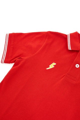 Pitt Kids Rotes Poloshirt mit weißen Rändern PT-B-PL-05031