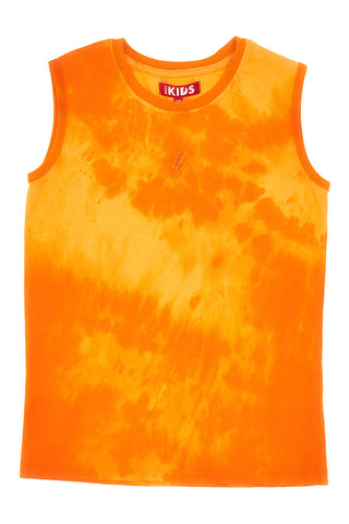 Pitt Kids Orangefarbenes Tanktop mit Tie-Dye-Effekt PT-BT-05037