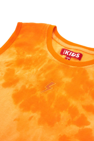 Pitt Kids Orangefarbenes Tanktop mit Tie-Dye-Effekt PT-BT-05037