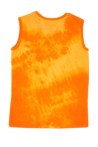 Pitt Kids Orangefarbenes Tanktop mit Tie-Dye-Effekt PT-BT-05037