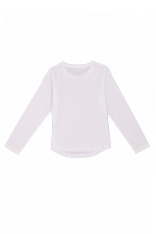 T-Shirt Bianche a Maniche Lunghe Stampata Pitt Kids PT-G-T-05054