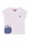 Weißes T-Shirt mit Pitt Kids-Aufdruck PT-GT-05064