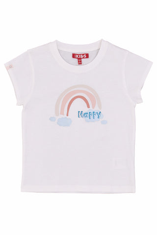 Weißes T-Shirt mit Pitt Kids-Aufdruck PT-GT-05080