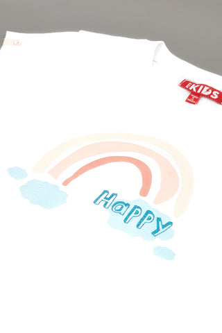 T-Shirt Bianca Con Stampa Pitt Kids PT-G-T-05080