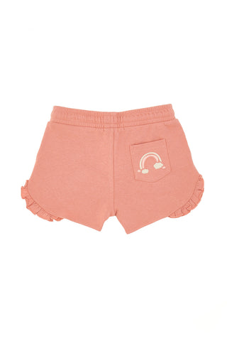 Shorts Rosa con Volant e Stampa Pitt Kids PT-G-SP-05085