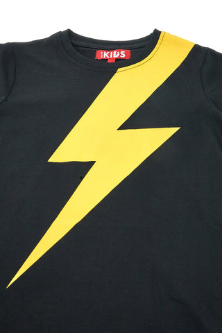 T-Shirt Nera Con Stampa Lampo Pitt Kids PT-B-T-05038