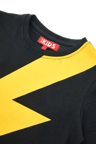 T-Shirt Nera Con Stampa Lampo Pitt Kids PT-B-T-05038