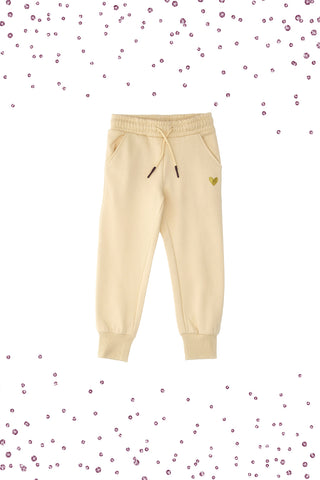 Pantaloni in Tuta Panna con Polsini alla Caviglia PITT KIDS 6002