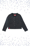 Schwarzes Sweatshirt mit langen Ärmeln und Knöpfen PITT KIDS 6005