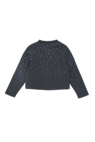 Schwarzes Sweatshirt mit langen Ärmeln und Knöpfen PITT KIDS 6005