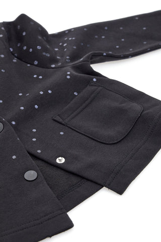 Schwarzes Sweatshirt mit langen Ärmeln und Knöpfen PITT KIDS 6005