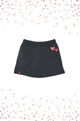 Schwarzer Rock mit roten Herzen PITT KIDS 6007