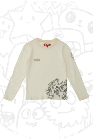 PITT KIDS 6008 Langarmshirt mit Rundhalsausschnitt