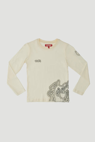 PITT KIDS 6008 Langarmshirt mit Rundhalsausschnitt