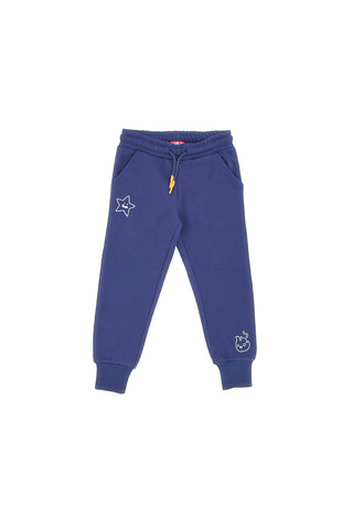 Blaue Hose mit Bündchen an den Knöcheln PITT KIDS 6009