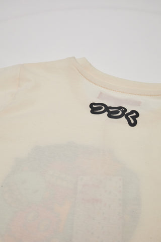 Maglia Bianca a Maniche Lunghe con Stampa Colorata PITT KIDS 6010