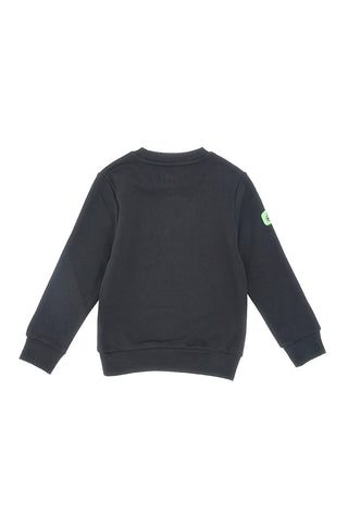 Sweatshirt Rundhalsausschnitt Schwarz mit Motiven PITT KIDS 6012
