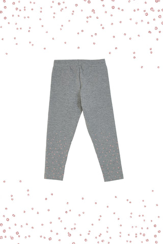 Graue Leggings mit holografischen Tupfen PITT KIDS 6036