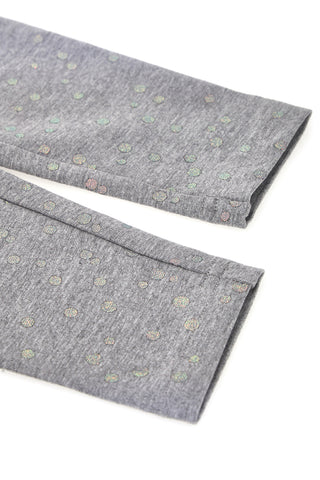 Leggings Grigi con Pois Olografici PITT KIDS 6036
