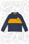 PITT KIDS Blaues und gelbes Langarm-Poloshirt 6031