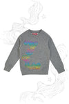 Sweatshirt mit Rundhalsausschnitt und holografischem Aufdruck PITT KIDS 6032