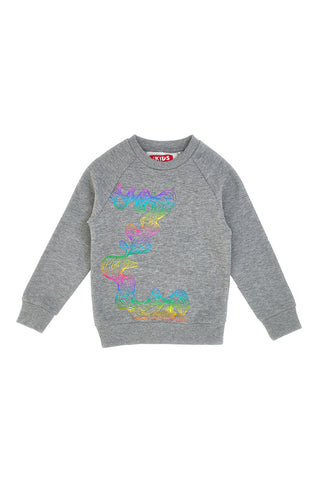 Sweatshirt mit Rundhalsausschnitt und holografischem Aufdruck PITT KIDS 6032