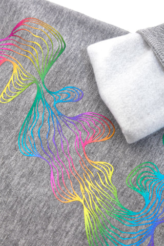 Sweatshirt mit Rundhalsausschnitt und holografischem Aufdruck PITT KIDS 6032
