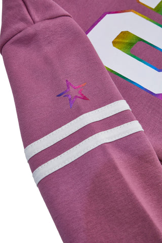 Rosa Kleid mit holografischem Aufdruck PITT KIDS 6021