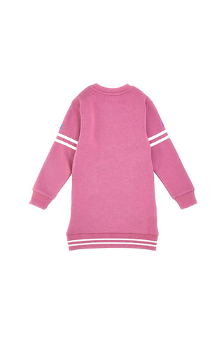 Rosa Kleid mit holografischem Aufdruck PITT KIDS 6021