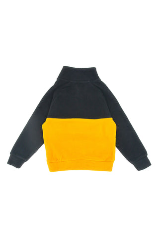 Gelbes und schwarzes Fleece-Sweatshirt PITT KIDS 6027