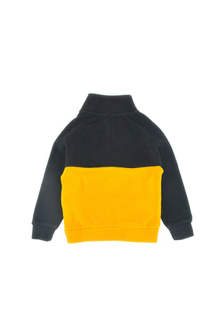 Gelbes und schwarzes Fleece-Sweatshirt PITT KIDS 6027