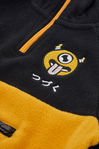 Gelbes und schwarzes Fleece-Sweatshirt PITT KIDS 6027