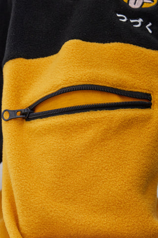 Gelbes und schwarzes Fleece-Sweatshirt PITT KIDS 6027
