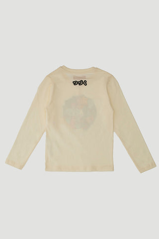 Maglia Bianca Girocollo a Maniche Lunghe PITT KIDS 6028
