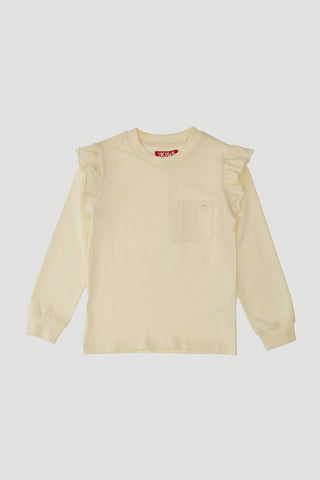 Maglia Bianca Girocollo a Maniche Lunghe PITT KIDS 6028