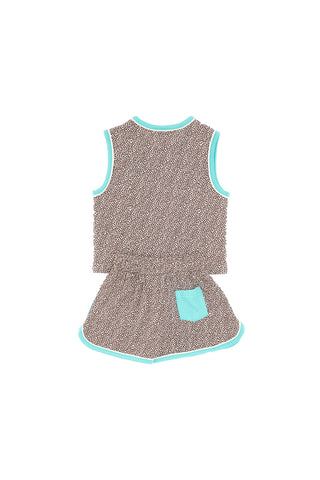 Beiges Set mit Tiermuster Pitt Kids PT-K-SE-7001